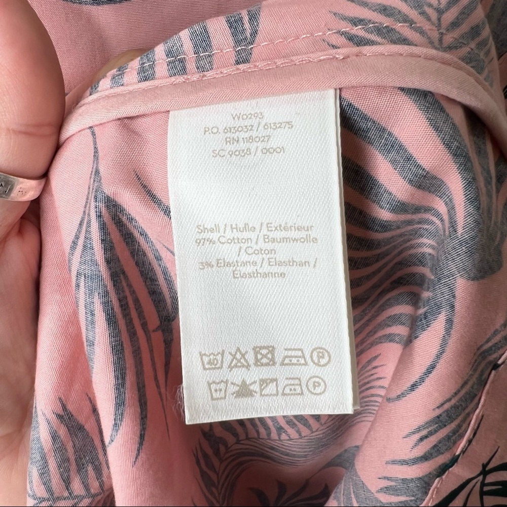 Boden Pink Palm-Print Shirt Dress - Picture 10 of 10